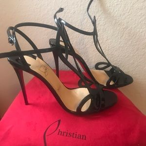 Christian Louboutin Double L Sandal 100 Patent